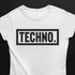 Technostoff Techno Dot T-Shirt in weiß für Frauen Festival und Afterhour