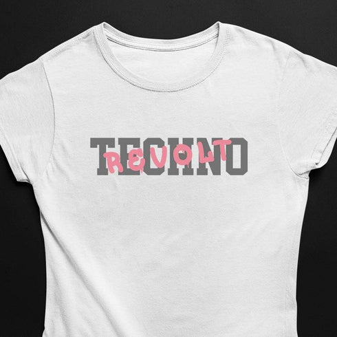 Techno Revolt T-Shirt in weiß für Frauen