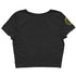 Technostoff Worldwide Crop Top in schwarz von hinten