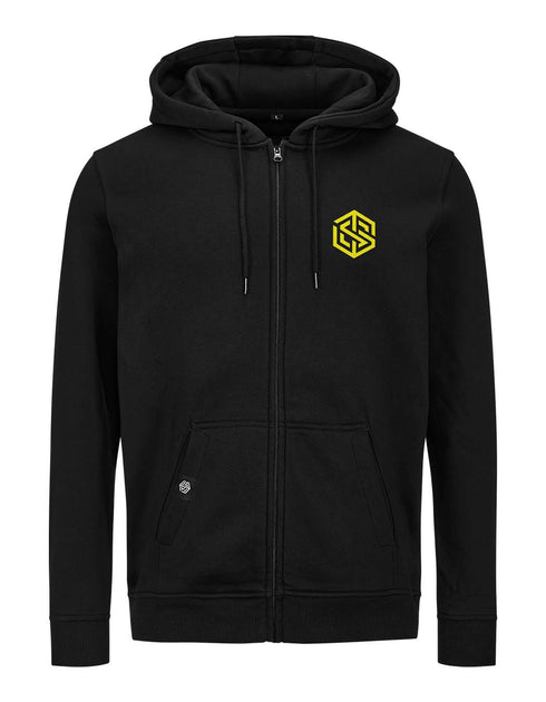 Don't Invite Me To The Afters Zip Hoodie in schwarz Mockup, Frontansicht