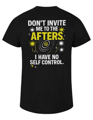 Black Technostoff Don't Invite Me T-shirt regular fit, flat lay back