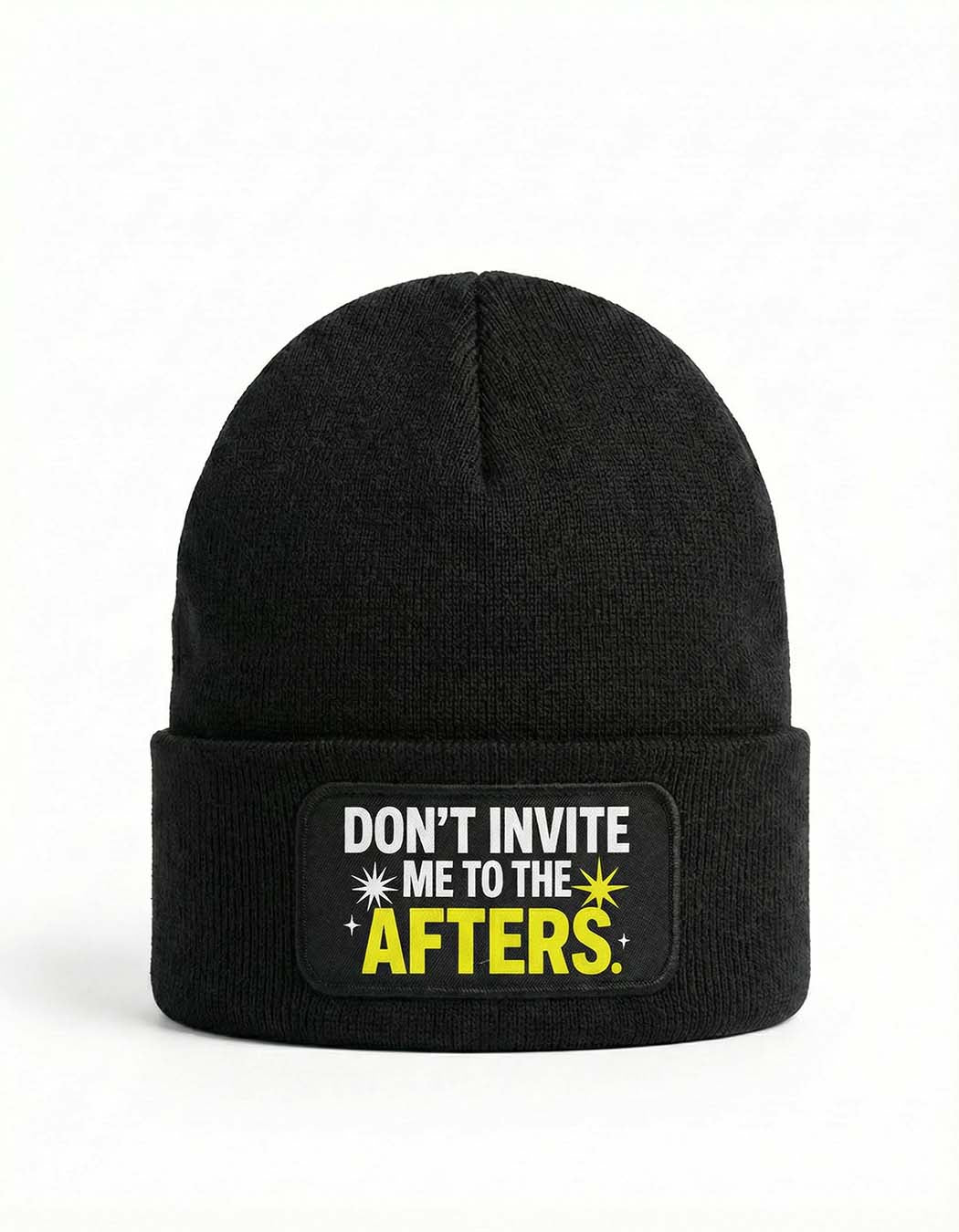 Don't Invite Me recycled Beanie (black)