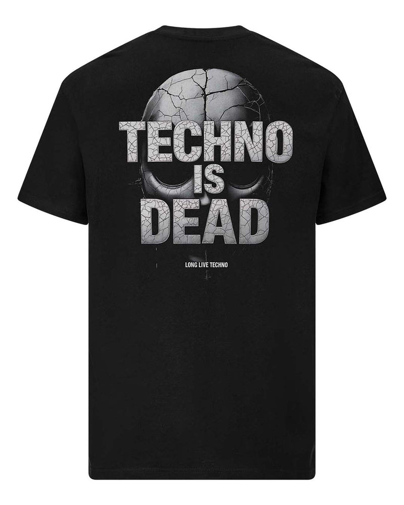 Techno is Dead Mask - Long Live Techno T-Shirt (unisex, schwarz)
