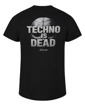 Techno is Dead Mask - Long Live Techno T-shirt (unisex, black) – black – Technostoff streetwear