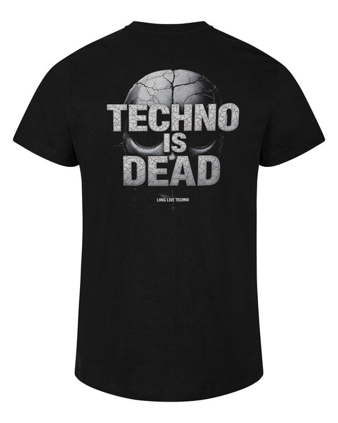 Techno is Dead Mask - Long Live Techno T-Shirt (unisex, schwarz) – schwarz – Technostoff Streetwear