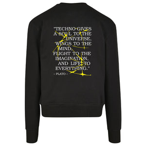 Felpa Plato told (nera, unisex) – Technostoff streetwear