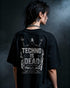 Ein  Technostoff T-Shirt mit dem 'Techno is Dead Necromant - Long Live Techno T-Shirt (unisex, schwarz)' Print für dein nächstes Rave Outfit.
