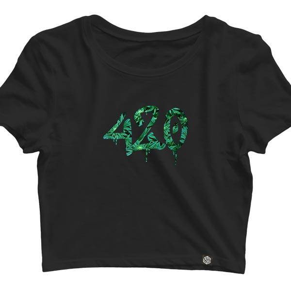 420 Crop Top (nero)