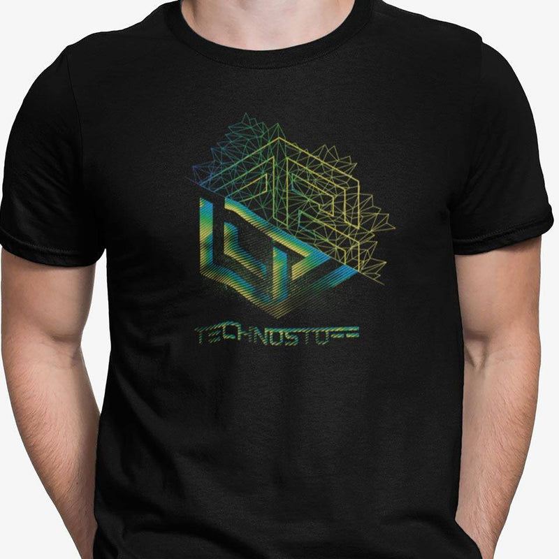 Synthwave Metamorphosis T-Shirt (noir / unisex) | TECHNOSTOFF