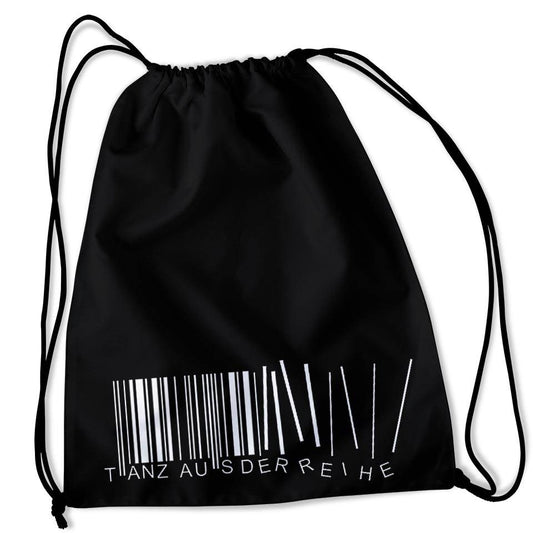 Black Technostoff Tanz aus der Reihe gym bag with barcode print