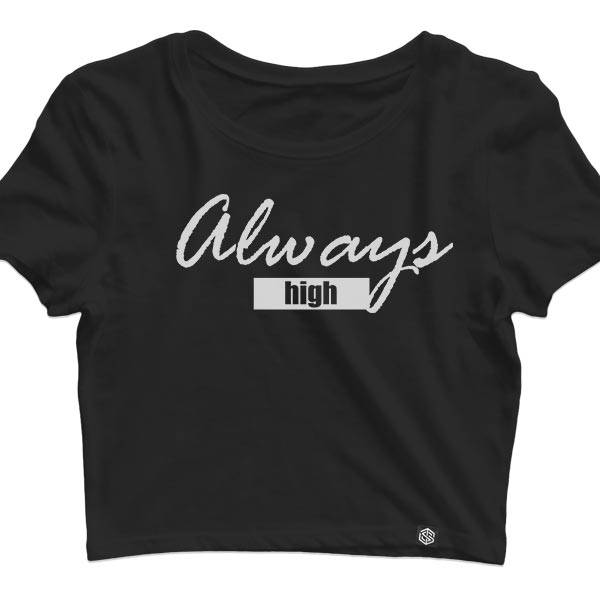 Always High Crop Top (nero) | TECHNOSTOFF