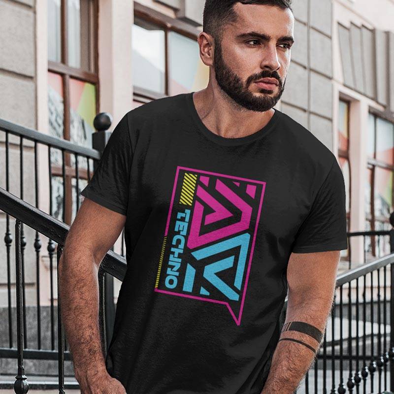 Flashback Techno T-Shirt (nero / unisex)