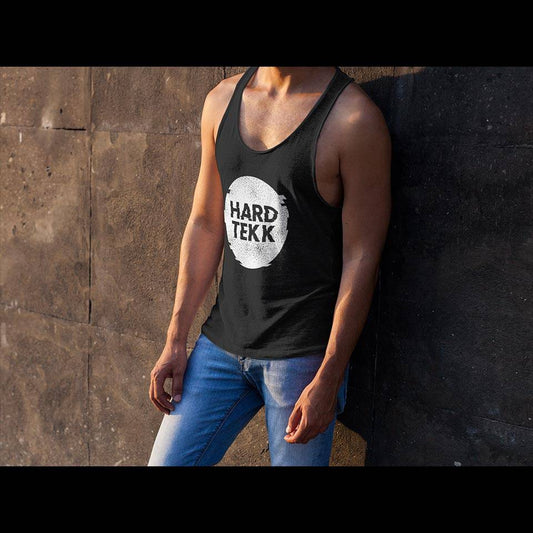 Black Technostoff Hardtekk Circle tank top, front view
