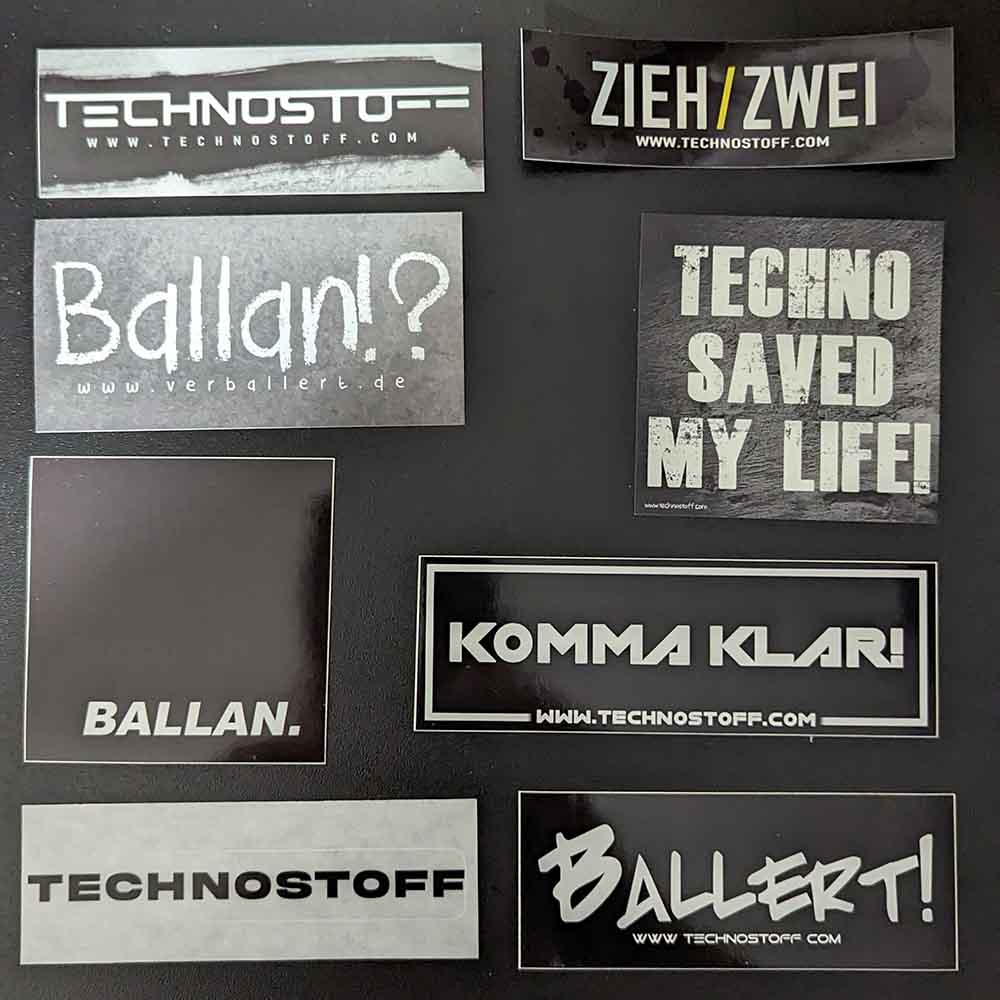 Mixed Techno Stickers & Rave Stickers - Free Shipping – Technostoff