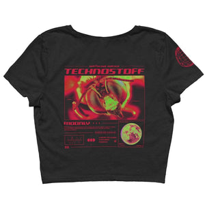 Crop top Technostoff Moon Bee w czerni od tyłu