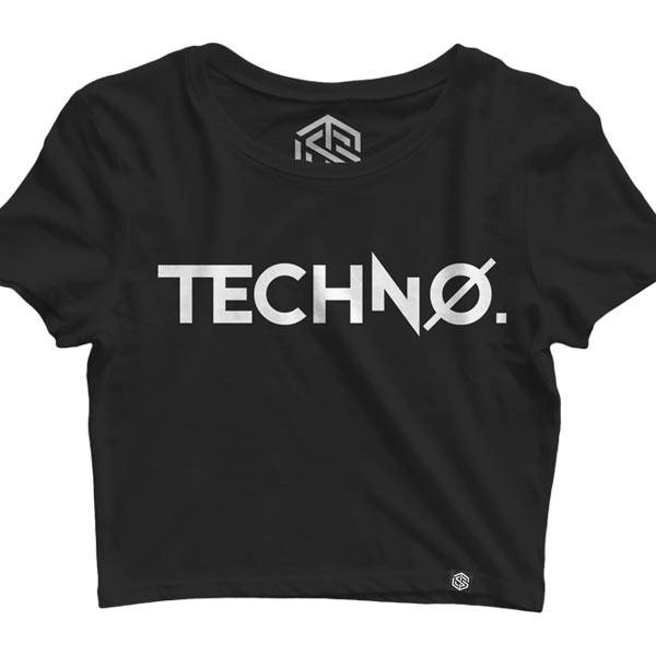 'New Techno' Crop Top (black)