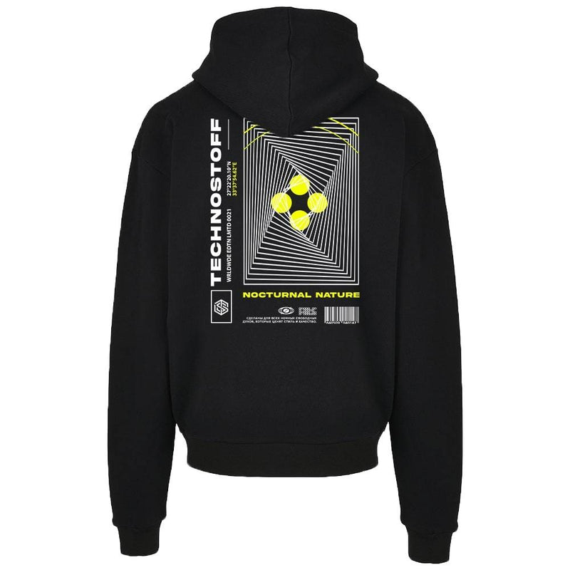Nocturnal Nature Oversized Ultra Heavy Hoodie (schwarz, unisex)