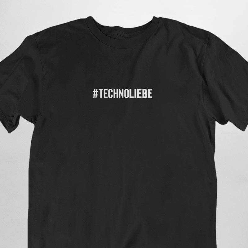 #technoliebe T-Shirt (czarny lub bialy / unisex)