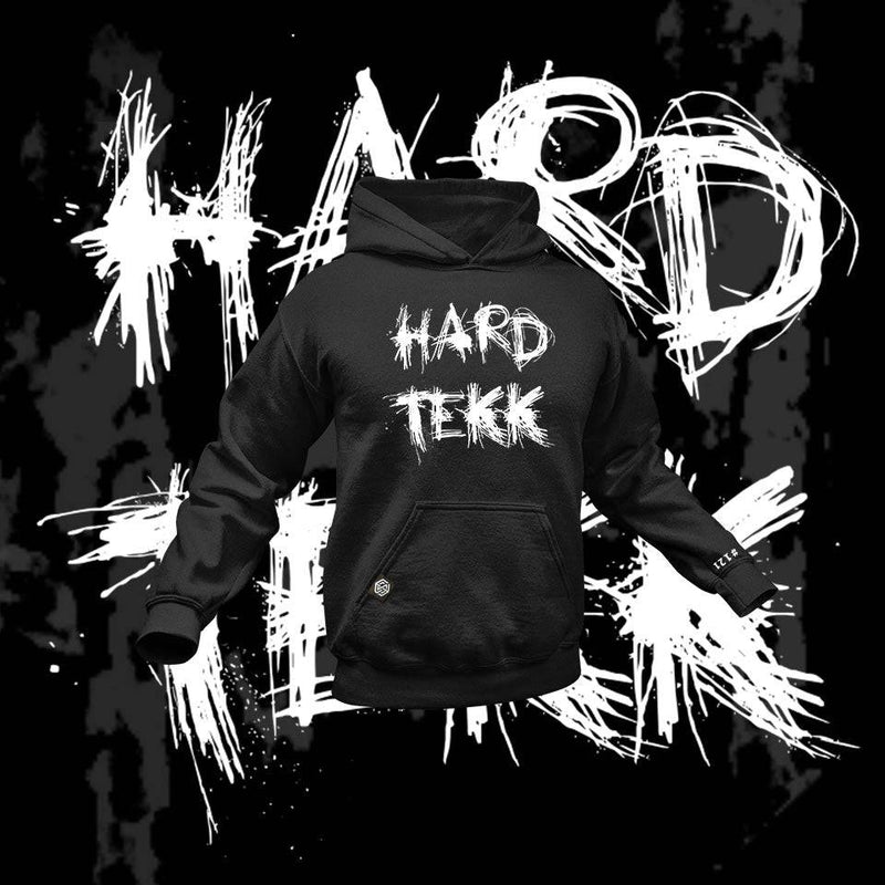 Scratched Hardtekk Premium Hoodie (negro)
