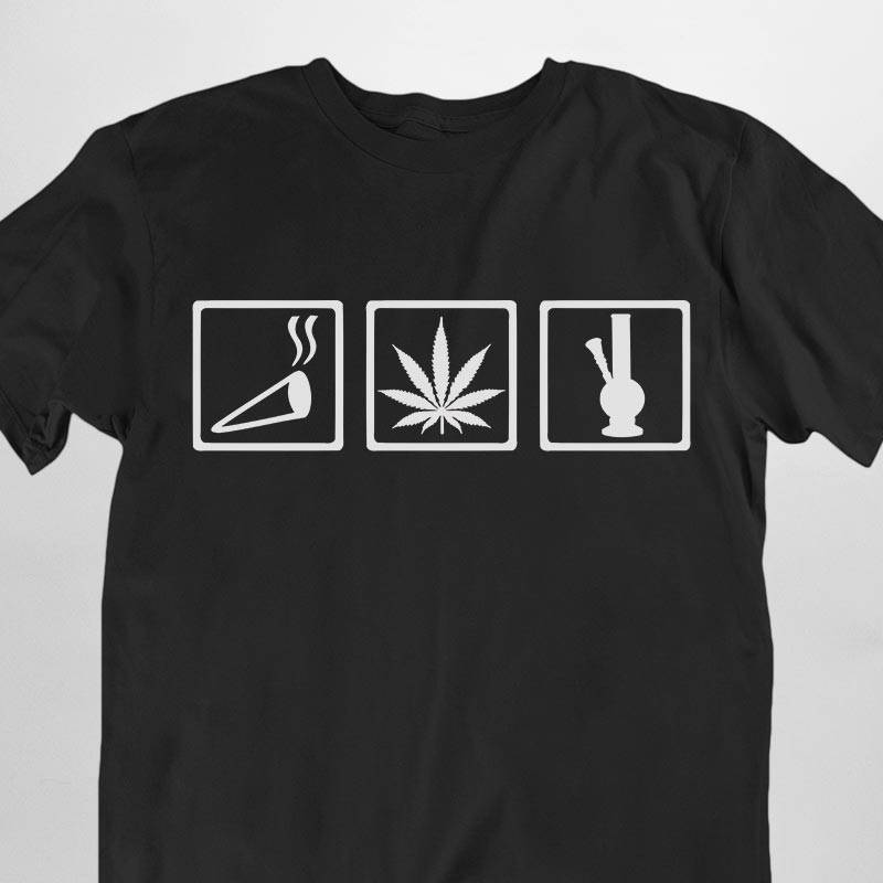Smoke All Day T-Shirt (black or weiß / unisex) | TECHNOSTOFF