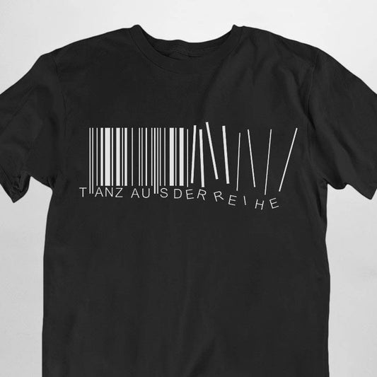 Schwarzes Technostoff Tanz aus der Reihe T-Shirt unisex, Rueckansicht