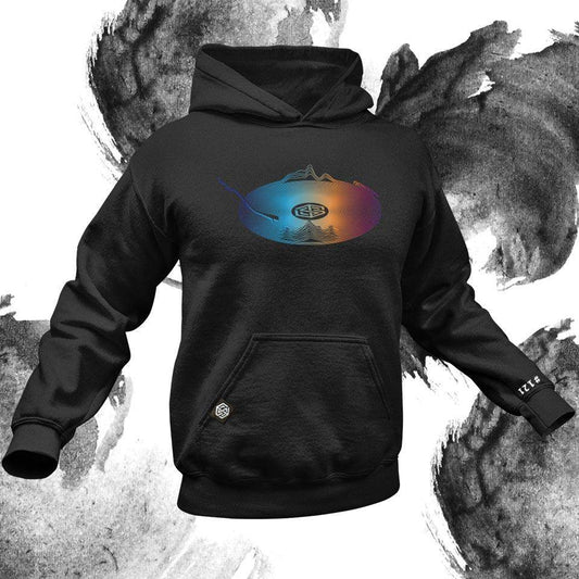Cosy black Technostoff hoodie 'Techno Scratch Premium Hoodie' – perfect for cool nights at the rave.