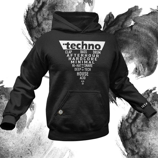 Cosy Technostoff hoodie 'Techno Triangle Premium Hoodie' – perfect for cool nights at the rave.
